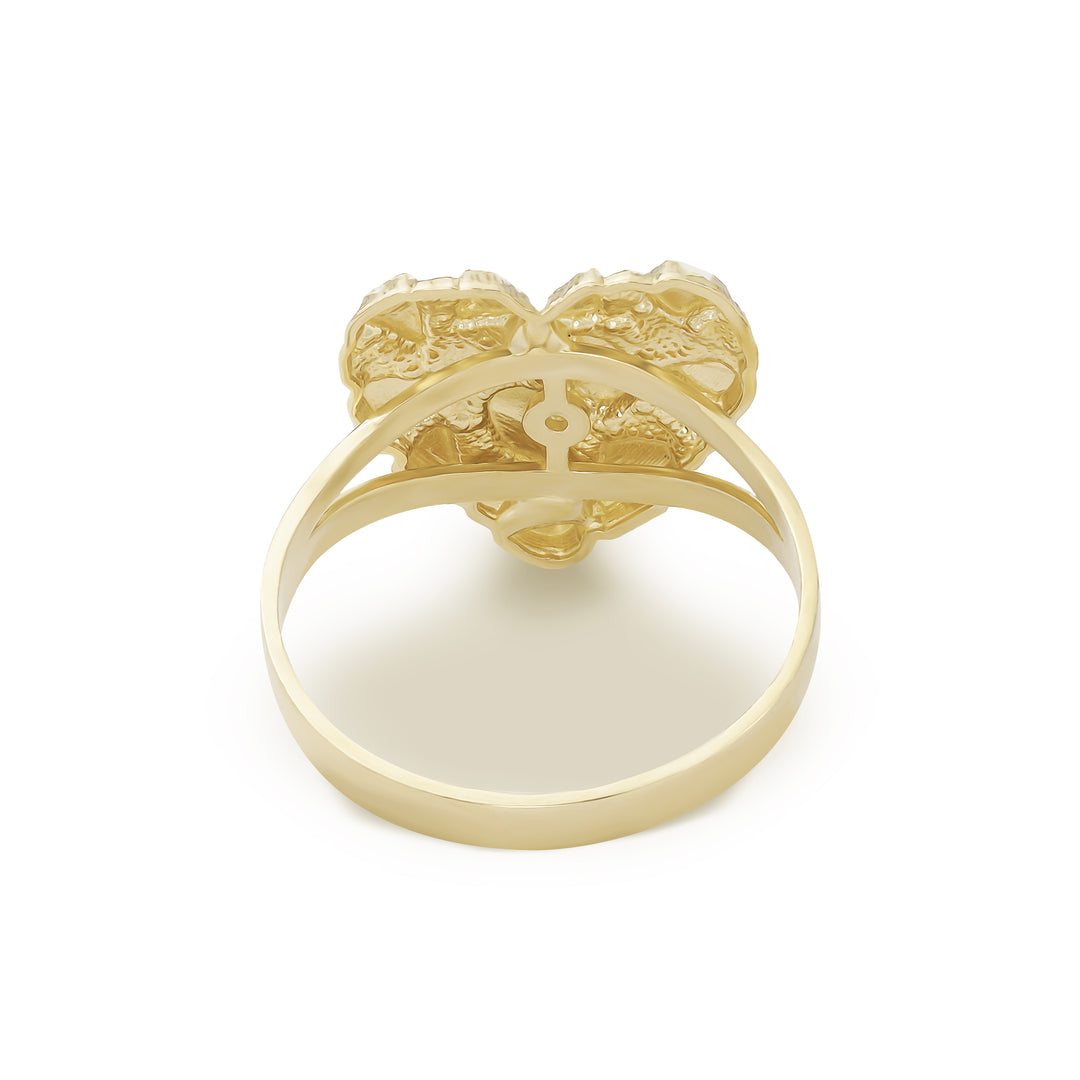 10k Gold Classic Heart Nugget DC Ring