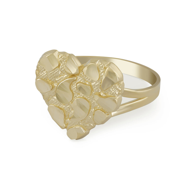 10k Gold Classic Heart Nugget DC Ring