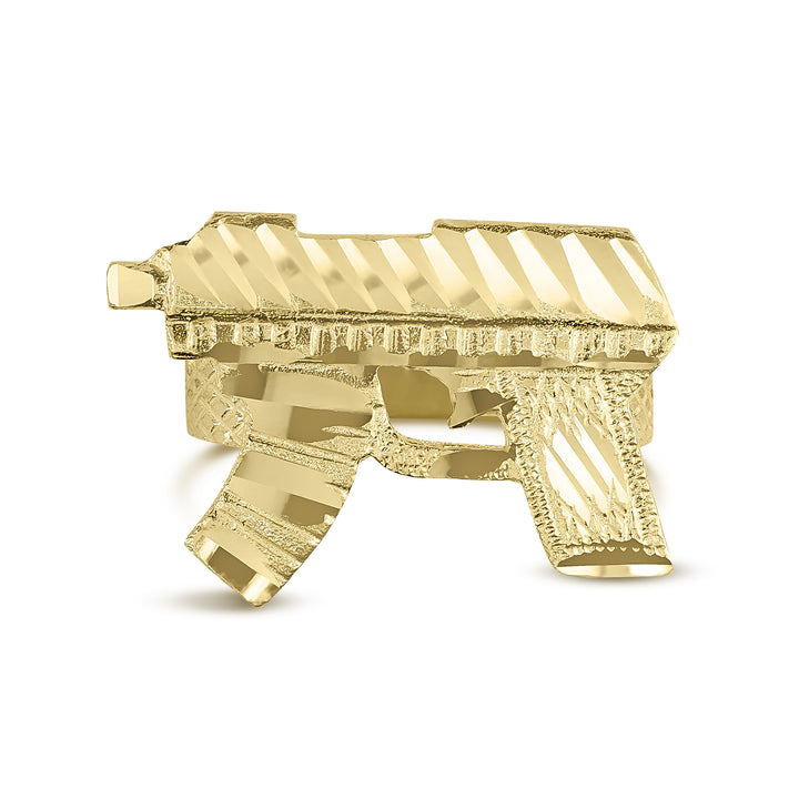 10k Gold Classic Uzi Gun Ring