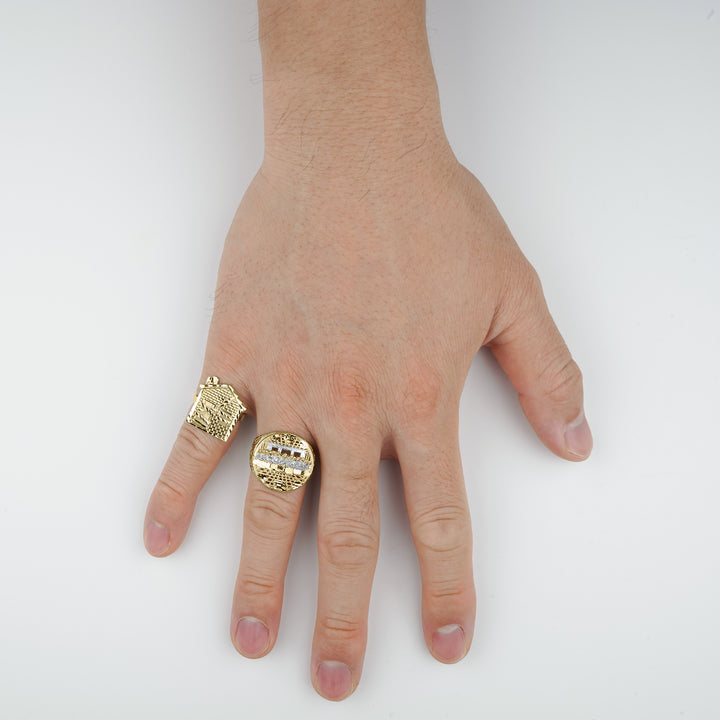 10k Gold Trap House DC Ring