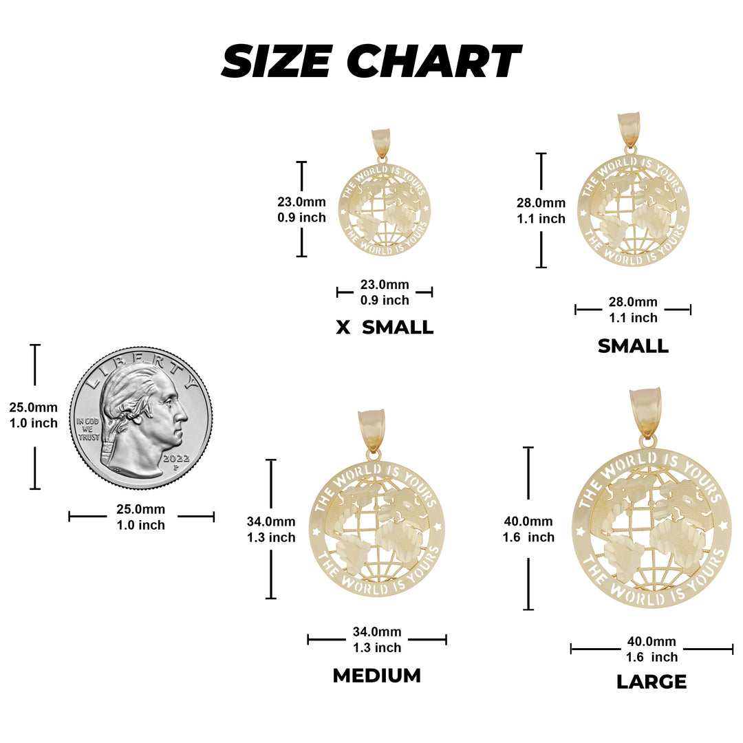 10k Gold World Is Yours Pendant