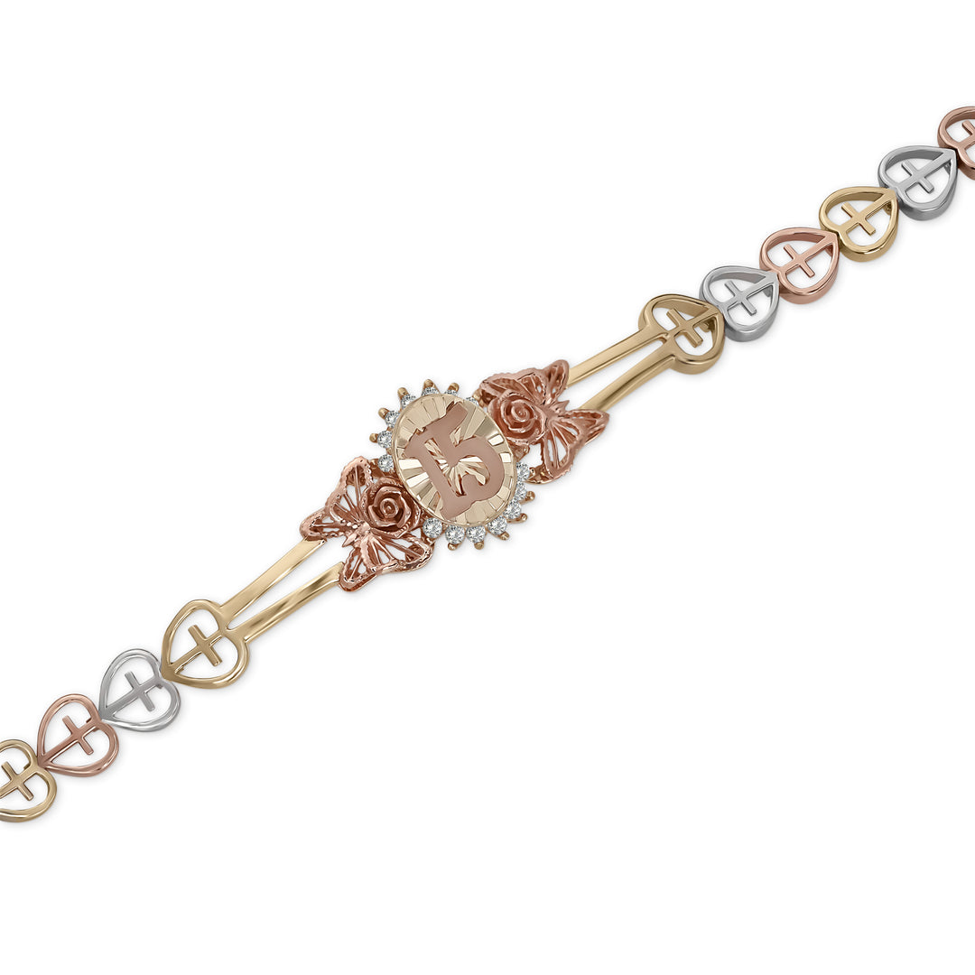 14k Gold Quinceañera Bracelets