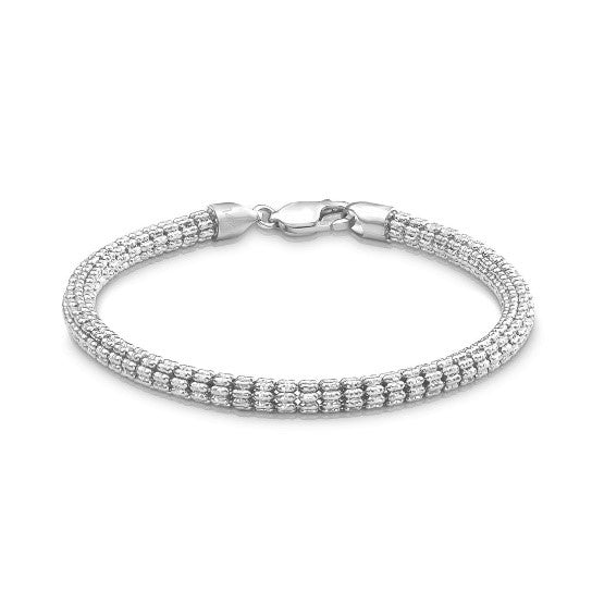 14K white gold ankle bracelet