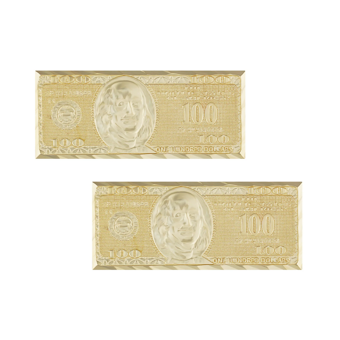Dollar Bill Stud Earrings