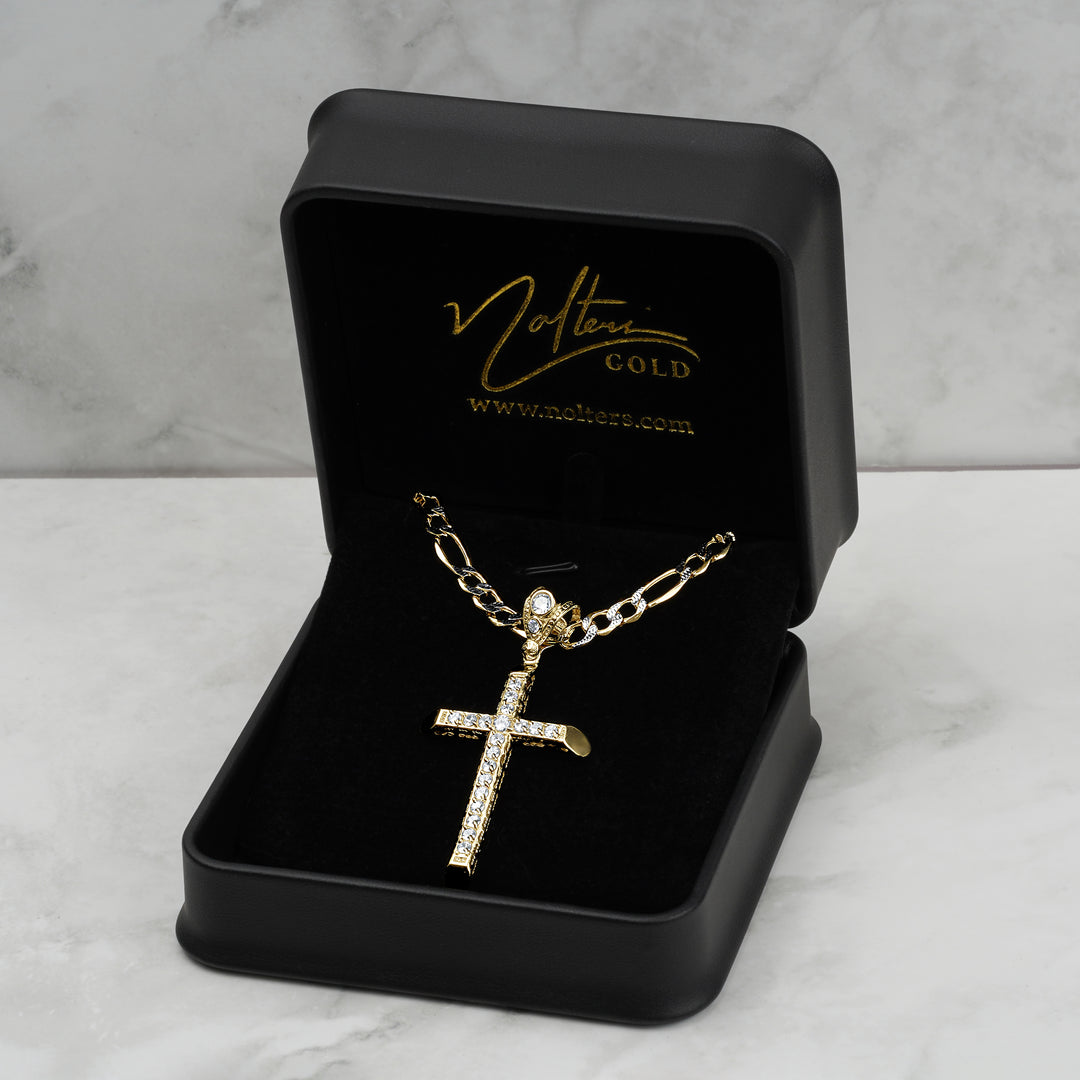 10k & 14k Gold Luxe Cross Pendant