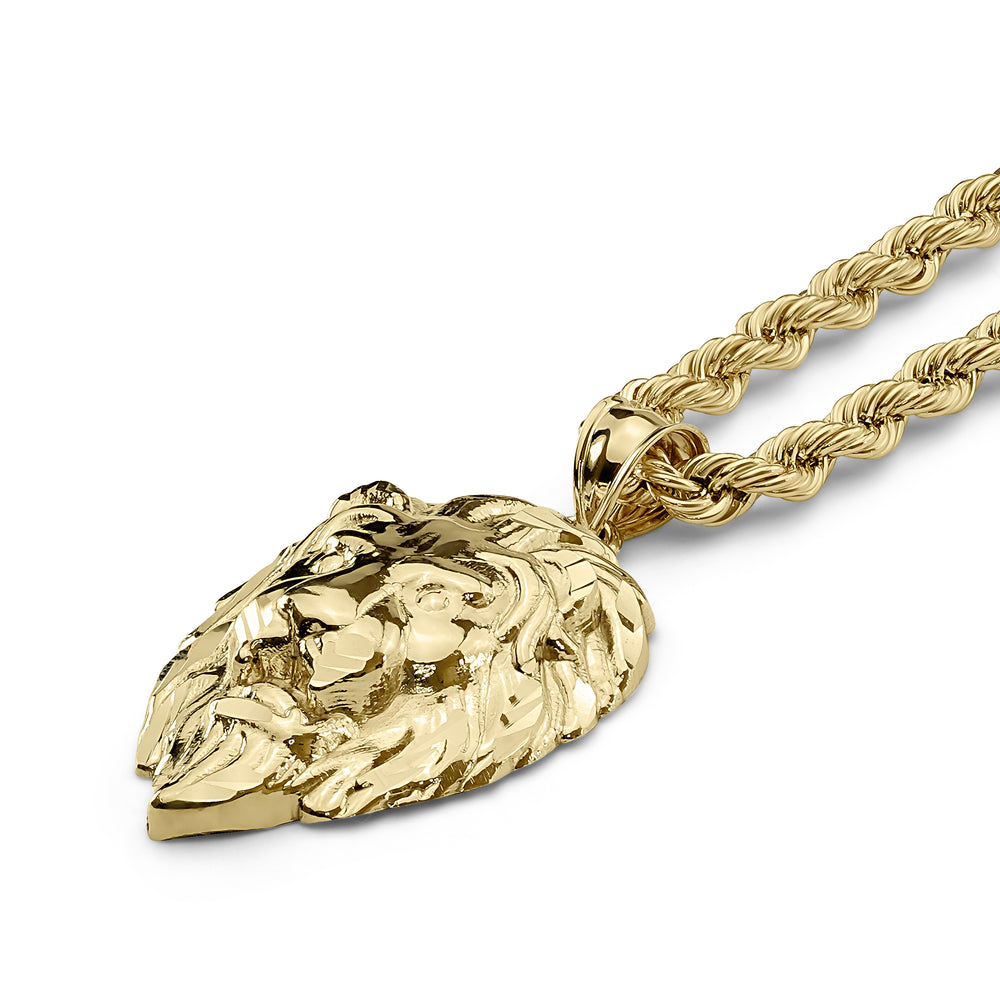 10k Gold Classic Lion Pendant