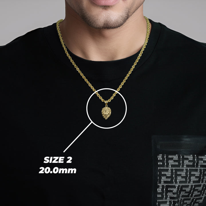 10k Gold Classic Lion Pendant