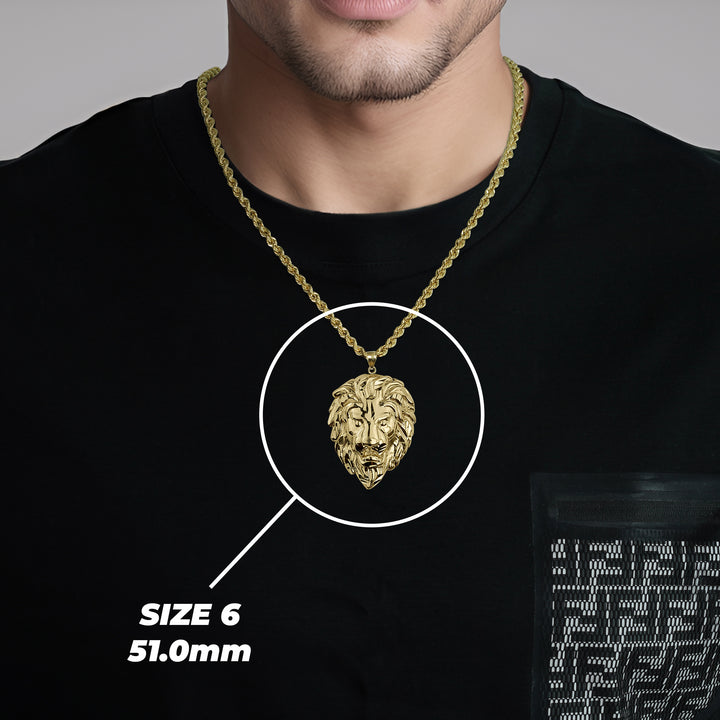 10k Gold Classic Lion Pendant