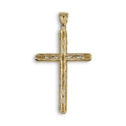 10k & 14k Gold Relic INRI Two-Tone Crucifix Cross Pendant