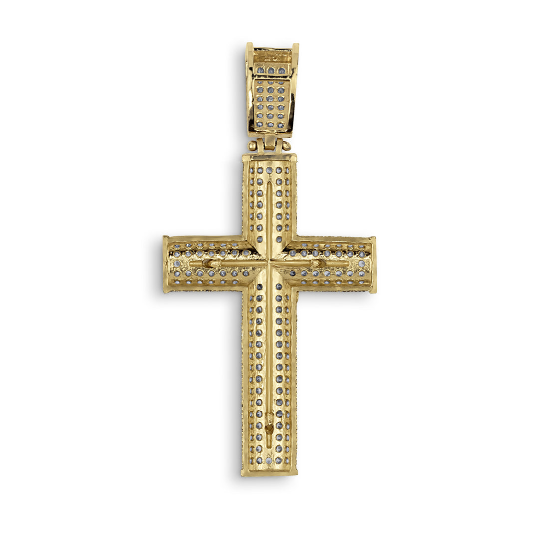 10k & 14k Gold Yelca Crucifix Cross CZ Pendant