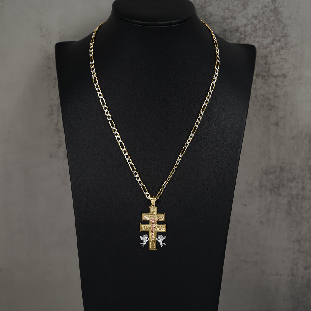10k & 14k Gold Caravaca Crucifix Cross Pendant
