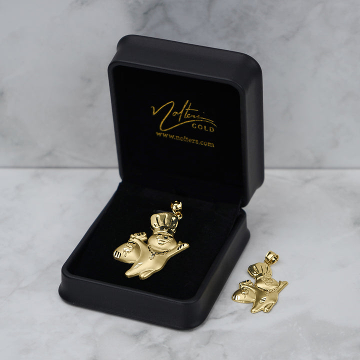 10k Gold Satin Pillsbury Doughboy DC Pendant