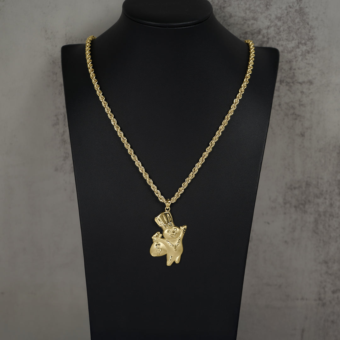10k Gold Satin Pillsbury Doughboy DC Pendant