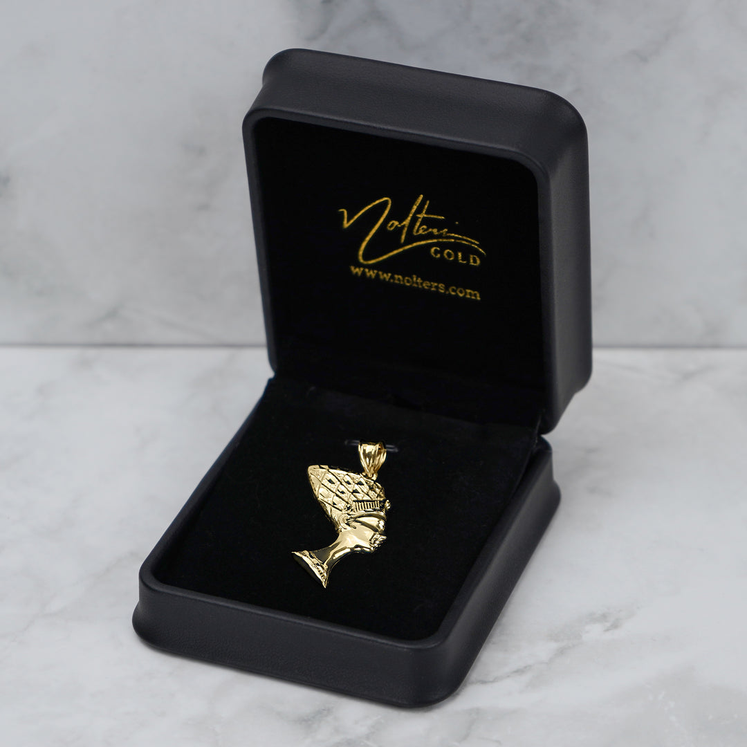 10k Gold Classic Queen Nefertiti Egypt Pendant