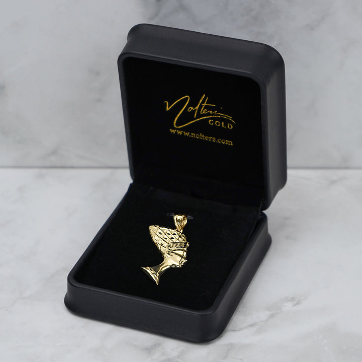 10k Gold Classic Queen Nefertiti Egypt Pendant