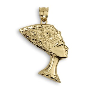 10k Gold Classic Queen Nefertiti Egypt Pendant