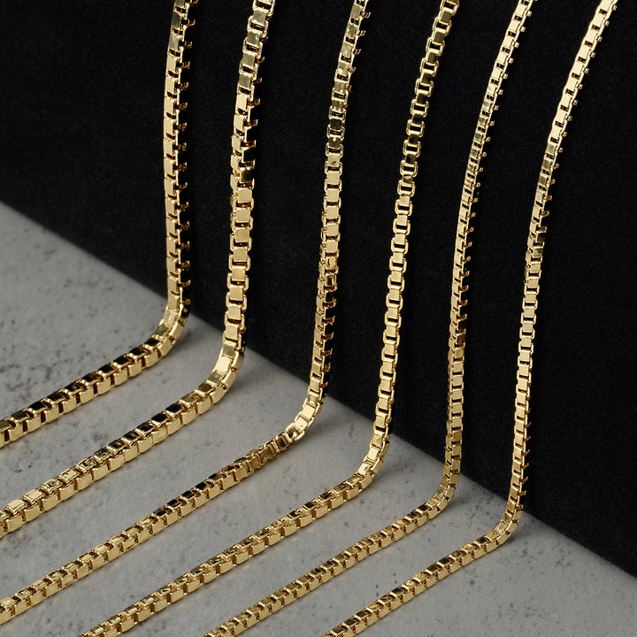 10k & 14k Gold Classic Box Chain (Solid)