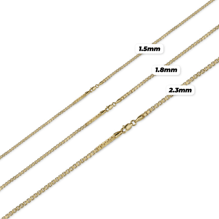 10k & 14k Gold Classic Box Chain (Solid)