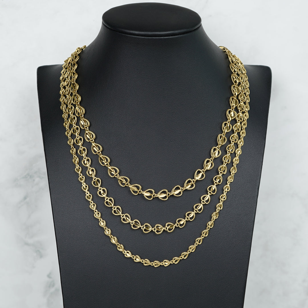 10k Gold Heart Turkish Chain (Solid)