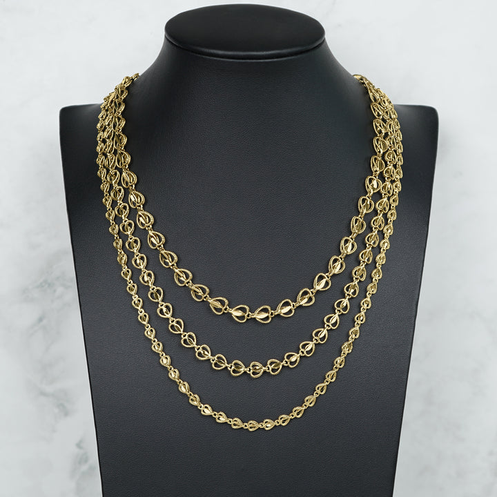 10k Gold Heart Turkish Chain (Solid)