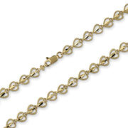 10k Gold Heart Turkish Chain (Solid)
