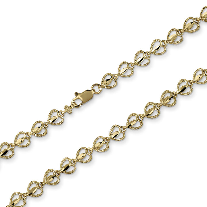 10k Gold Heart Turkish Chain (Solid)