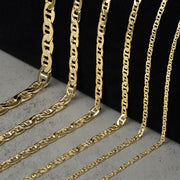 14k Gold Classic Mariner Chain (Hollow)