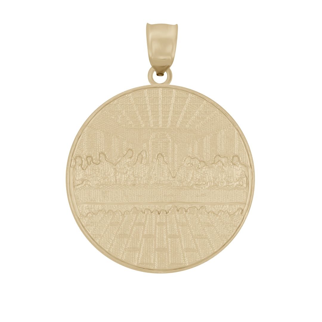 10k & 14k Gold Last Supper Two-tone Lightweight Pendant