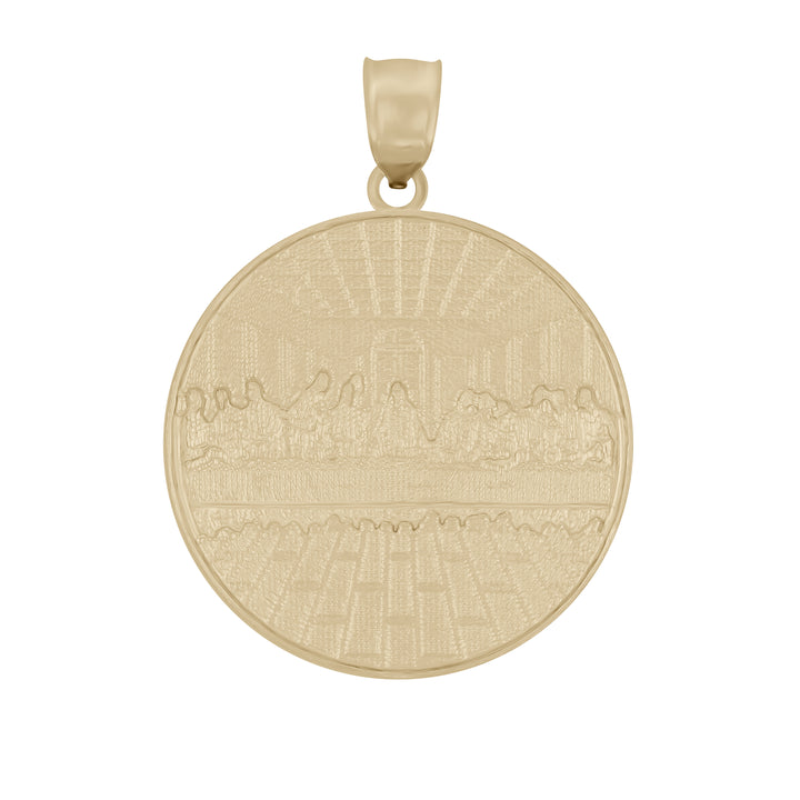 10k & 14k Gold Last Supper Two-tone Lightweight Pendant