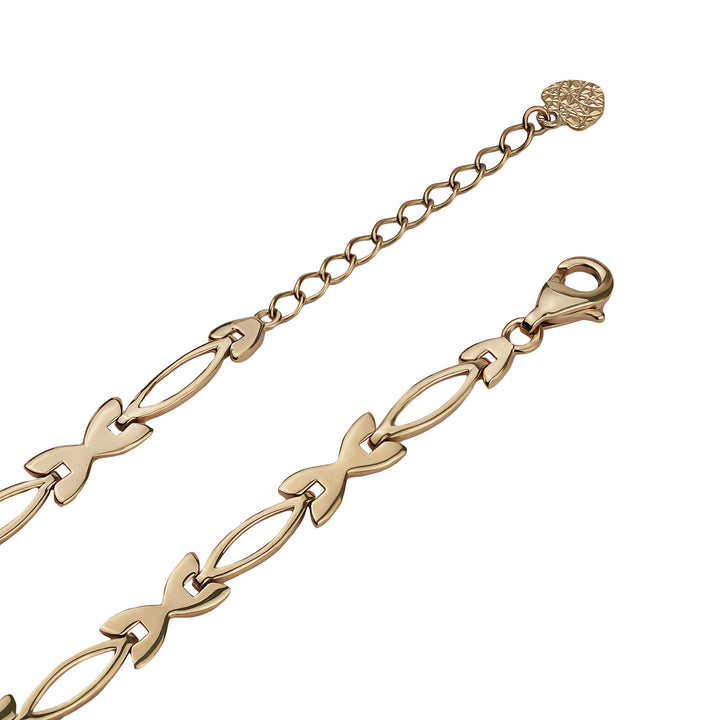 10k & 14k Gold Quinceanera Blingin Two-Tone Bracelet