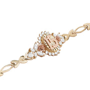 10k & 14k Gold Quinceanera Blingin Two-Tone Bracelet
