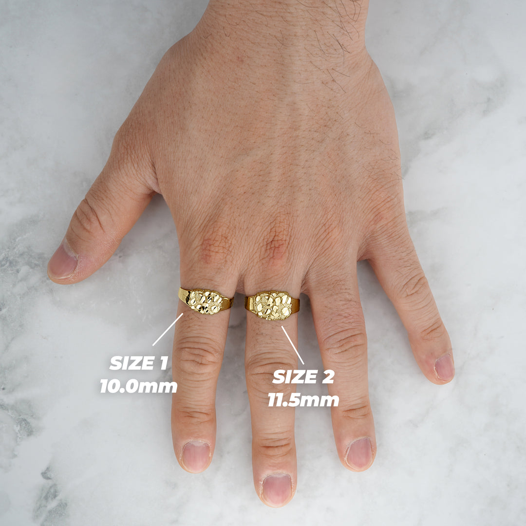 10k & 14k Gold Classic Nugget Oval Ring