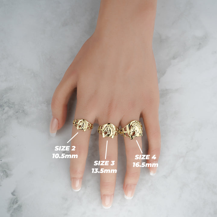10k & 14k Gold Classic Horse Horseshoe Ring