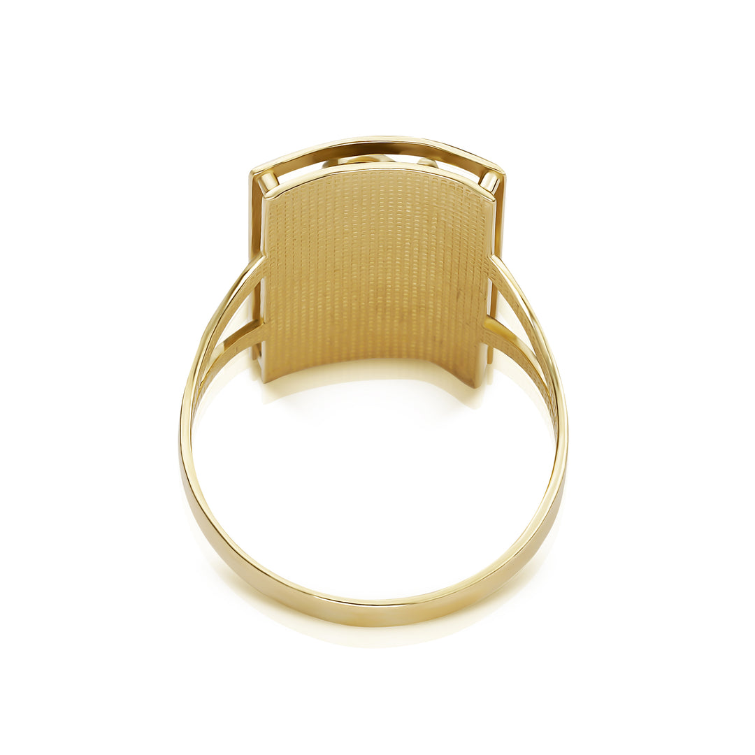 10k Gold San Judas Two-Tone Rectangle Ring