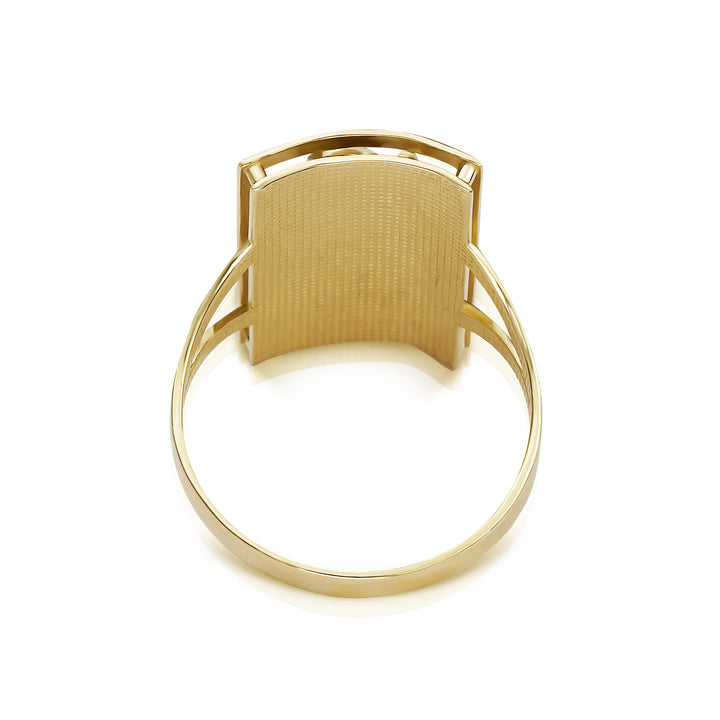 10k Gold San Judas Two-Tone Rectangle Ring