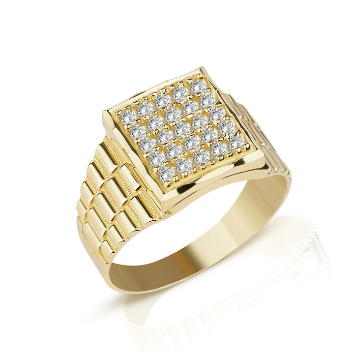 10k Gold Blin Square Signet Rollie Ring