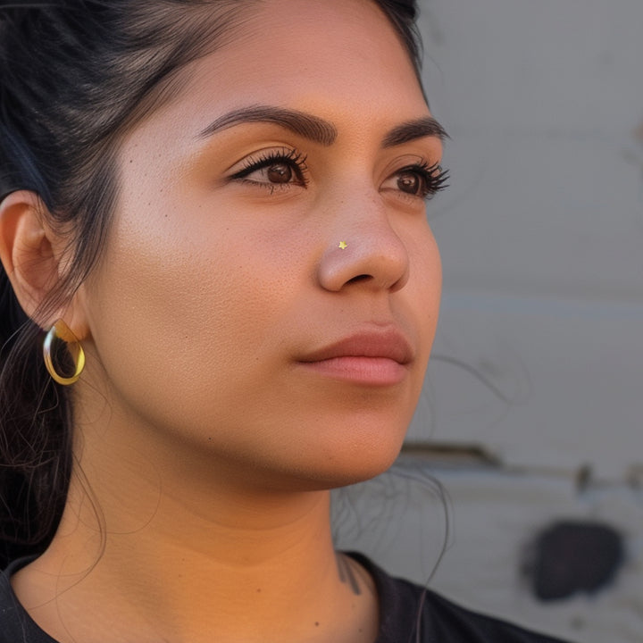 14k Gold Classic Star Stud