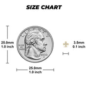 14k Gold X-Shape CZ Stud