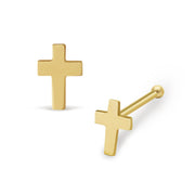 14k Gold Classic Cross Stud