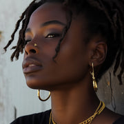 14k Gold Classic Initial Stud