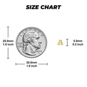 14k Gold Classic Initial Stud