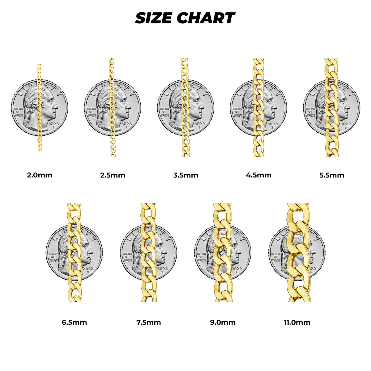 10k Gold Classic Cuban Curb Chain (Hollow)