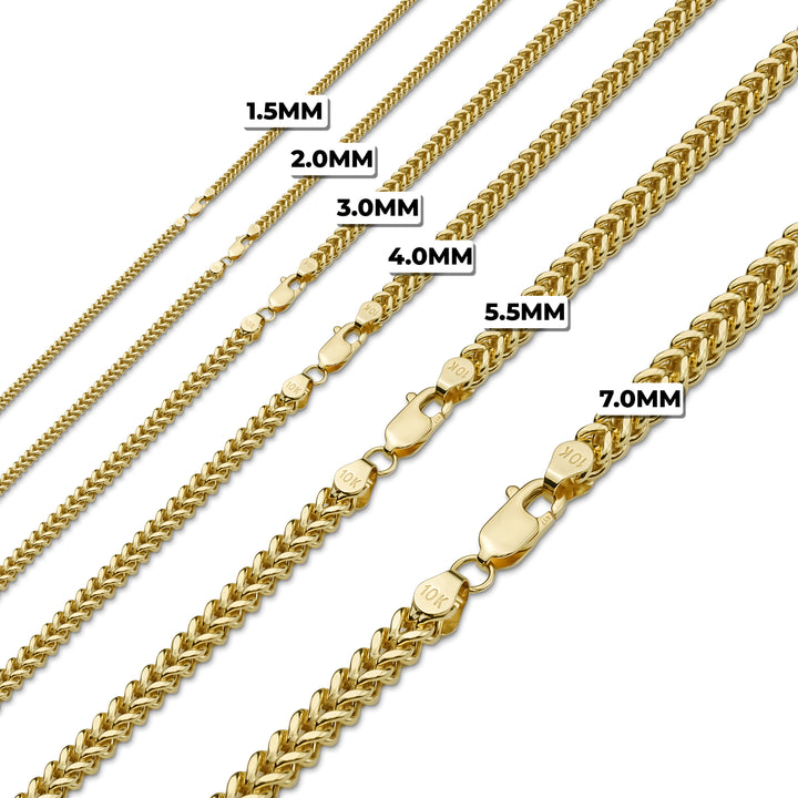 10k Gold Classic Franco Chain (Hollow)