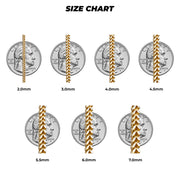 10k & 14k Yellow Gold Classic Wheat Palm Chain