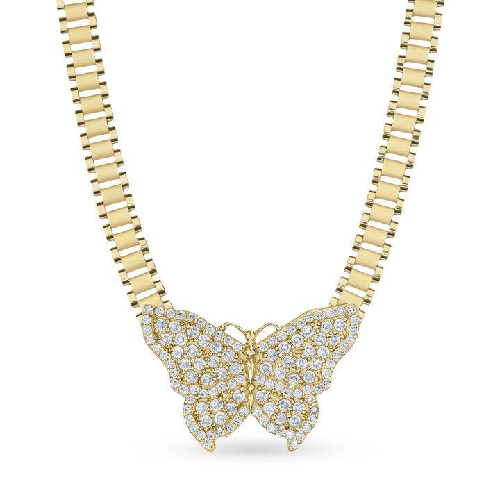 10k Gold Luxen Butterfly CZ Pendant