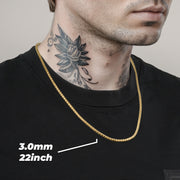 10k & 14k Yellow Gold Classic Wheat Palm Chain