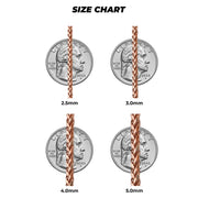 10k & 14k Rose Gold Classic Wheat Palm Chain