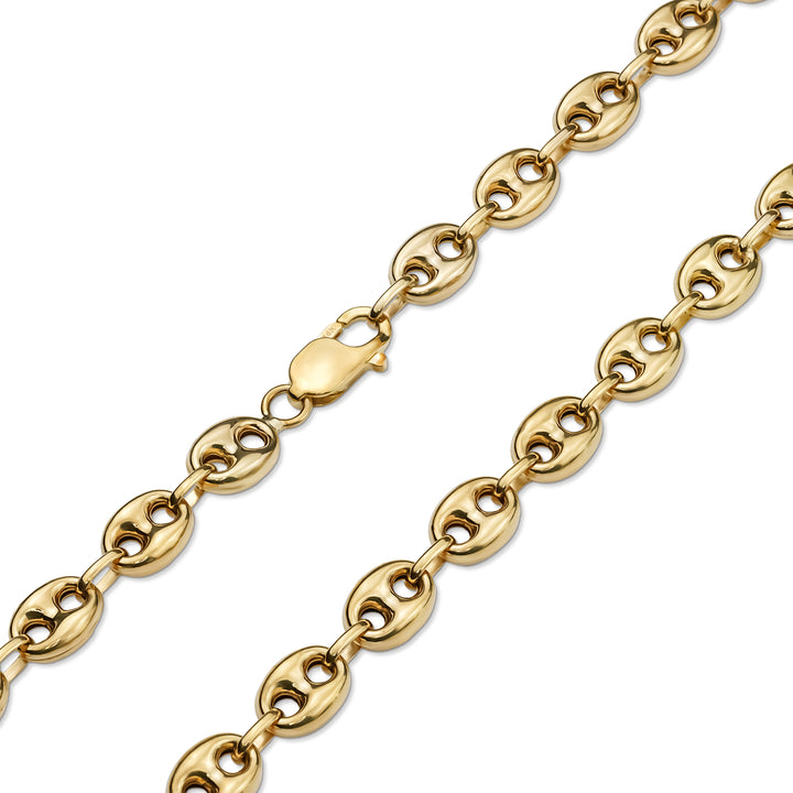 14k Gold Classic Puff Gucci Chain (Hollow)