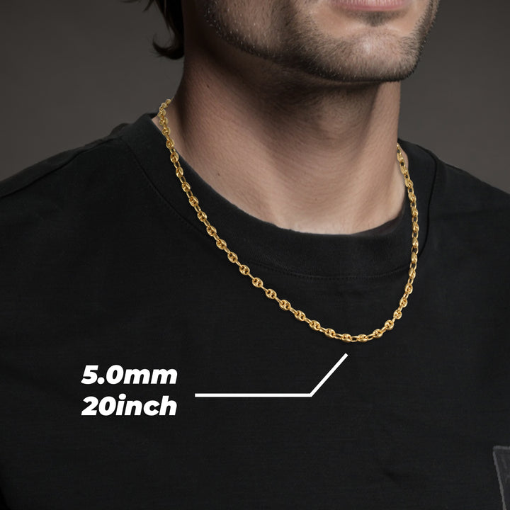 14k Gold Classic Puff Gucci Chain (Hollow)