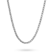 10k & 14k White Gold Classic Wheat Palm Chain